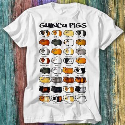 Breeds Name List Types Of Guinea Pigs T Shirt Top Tee 202