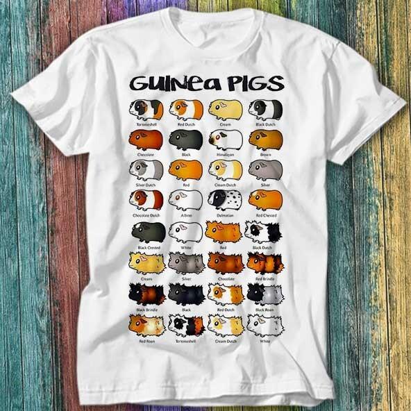 

Breeds Name List Types Of Guinea Pigs T Shirt Top Tee 202 4XL