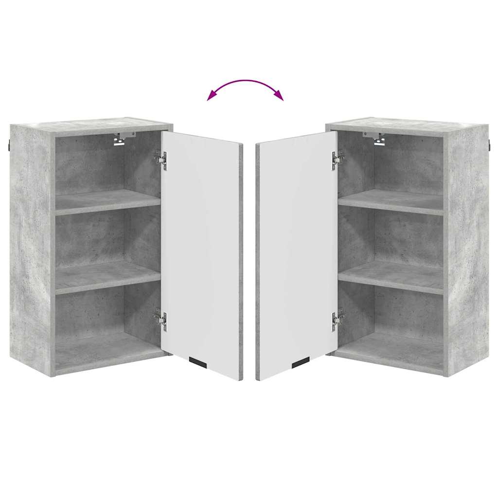 Bathroom Furniture Set with Shelf 3 Pcs Concrete Grey Particleboard