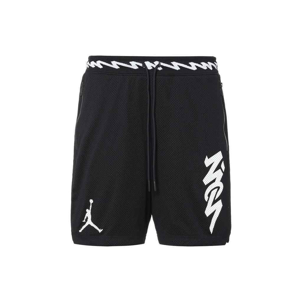 Jordan Dri-FIT Zion Mesh Basketball Sports Letter Print Quick Dry Breathable Shorts Men Shorts Black DH0597-010