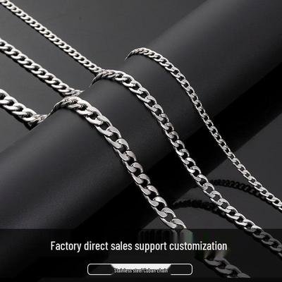 European Korean Style Bold Titanium Steel Street Hip Hop NK Chain Necklace