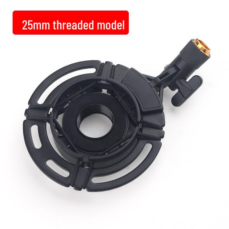 

Металлический антивибрационный держатель с большой диафрагмой для конденсаторного микрофона для записи и стриминга - резьба 25 мм, клипса