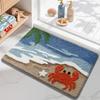 Leaves Non-Slip Bath Floor Mat Bathroom Fluffy Cashmere Absorbent Soft Rug Pad Children Room Carpet Carpet Home Decor Floor Mats