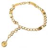 Great CHANEL belt COCO Mark Coin Motif With Logo Chain Belt gold Women Used