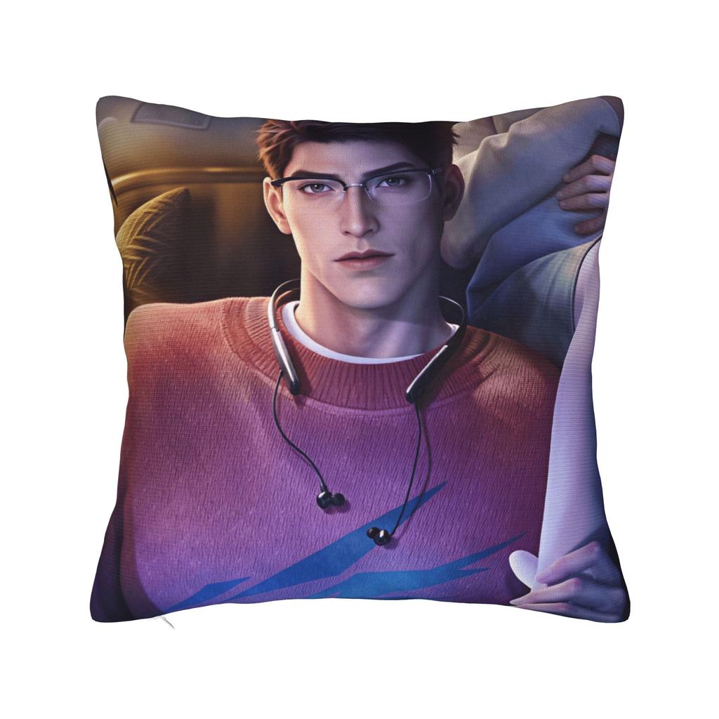 V-Valko L-Love and Deepspace Pillow Cover Novelty Pillow Case For Living Room Bed Chair Soft Pillowcases Birthday Gift