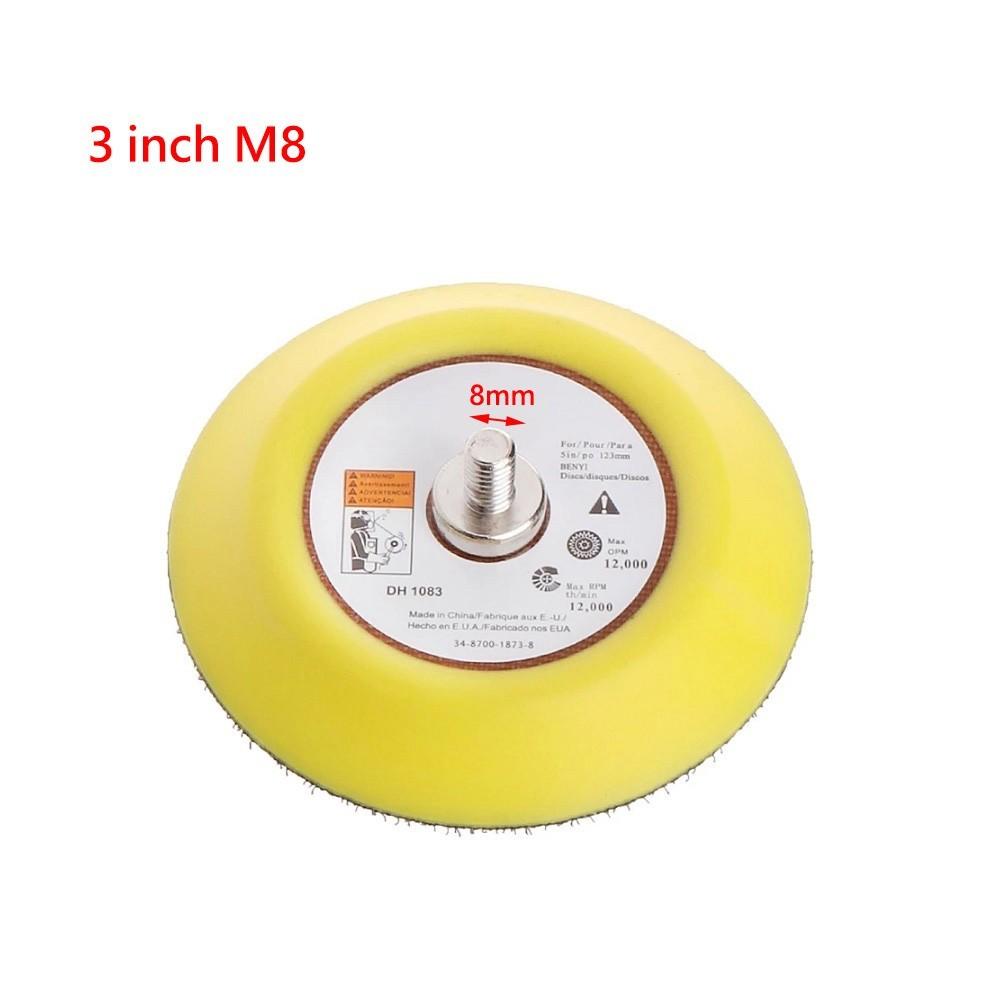 2/3/5 Inch Polishing Sanding Disc Backing Pad Hook And Loop/For Pneumatic Sander