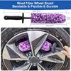 4 Pack Wheel Tire Cleaning Brush Kit Cars Motorcycles RVs Trucks Rim Hub Ultra Soft Microfiber No Spatter 360 Bendable Synthetic Woolies Wash