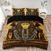 Ancient Egyptian Art Duvet Set Soft and Breathable Digital Printing Bedding Set