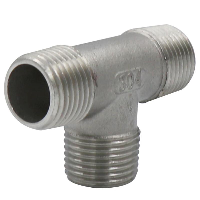 Bingyu 304 Stainless Steel Male Thread Tee Pipe Fitting