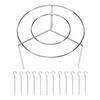 Kitchen Vertical Skewers Holder Round Air Fryer Grill Rack Detachable Grill Kebab Rack with Steel Sticks