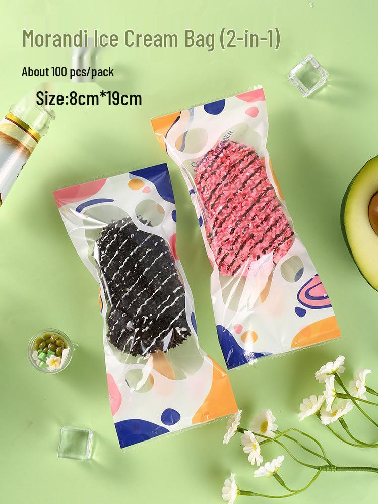 Sacchetto trasparente usa e getta per packaging ghiaccioli per dessert fatti in casa