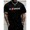 European sizes Men'S Energie Graphic T-Shirt - Urban Chic Style, Soft And Breathable, Fashionable And Versatile, Eye-Catching Print Design