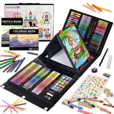 KINSPORY Drawing and Art Set for Colored and School Supplies for Budding Art Supplies Case Gift for and Fits 2 Kids 290-Piece Kids, Double-Sided