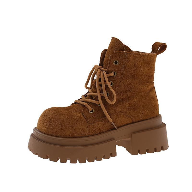 European Station 2025 Autumn New Martin Boots Women's Matte Leather Desert Boots Women's Thick-soled British Wind Tooling Locomotive Boots