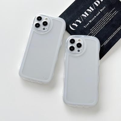 Wave Edge Transparent Silicone Case for Xiaomi Redmi Note 10 11 12 iPhone 15 14 13 Samsung A14 A24 A34 A54 Funda Clear Soft TPU Cover Phone Bumper