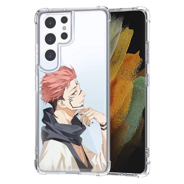 Transparent Phone Case For Samsung S10 S20 Fe S21 S22 S8 S9 Plus S21ultra S22ultra Japan Anime Jujutsu Kaisen Shockproof Cover