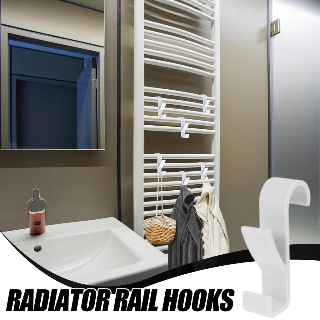 Door Hook Radiator Towel Rail Hanger Hooks 8 Pieces Space-Saving Utility Storage Organizer Rack For Bathroom Kitchen Warehouse