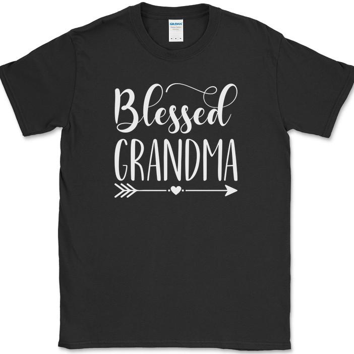 

Blessed Grandma T-Shirt Family Love Grand Mother s Day Gift Text Tee 4XL