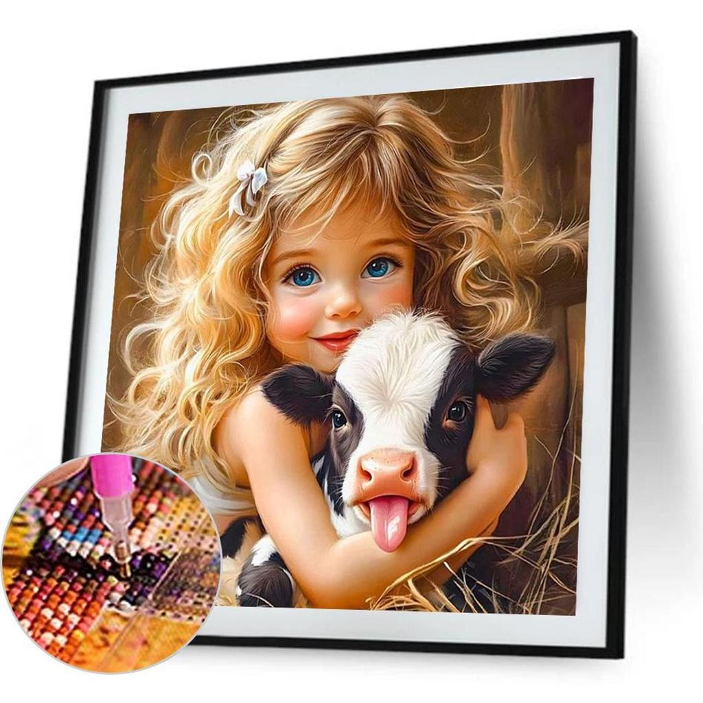 Animal Full DIY 5D Round Drill Diamond Dots Paintings Picture Arts Craft for Adults/Beginners Gift Idea Home Wall Decor 40x40cm
