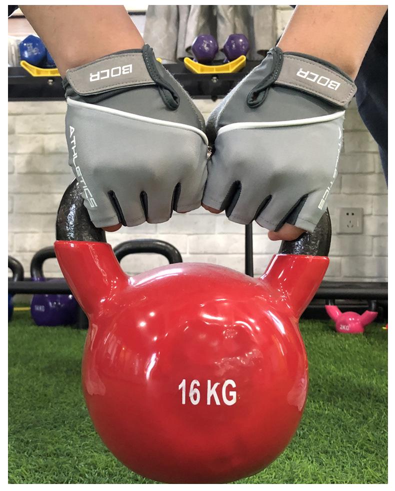 Women Men Fitness Training Half Finger Gloves Gym Fitness Fingerless Gloves Sports Body Building Exercise Running Cycling Glove