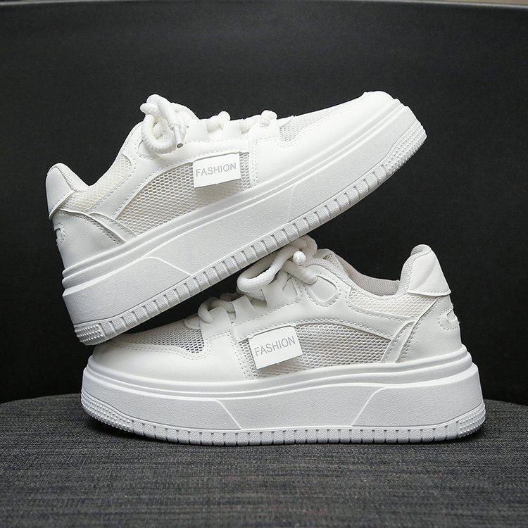 Women's shoes 2025 new summer popular little white shoes women's casual shoes versatile thick baseplate shoes women