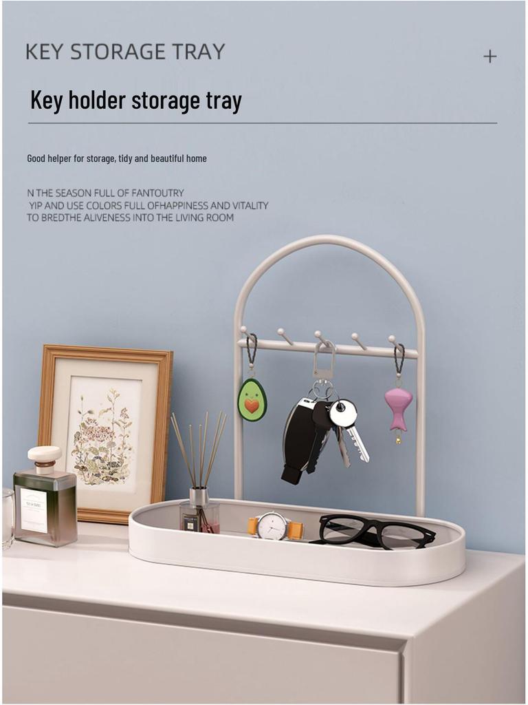 Multi-Purpose Entryway Storage Rack: Key, Shoe, Jewelry & Mask Organizer
