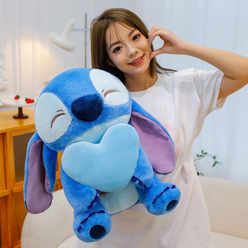 Popular Heart-hugging Stitch Winnie the Pooh Plush Toy Cute Mary Cat Rabbit Doll Hug Pillow
