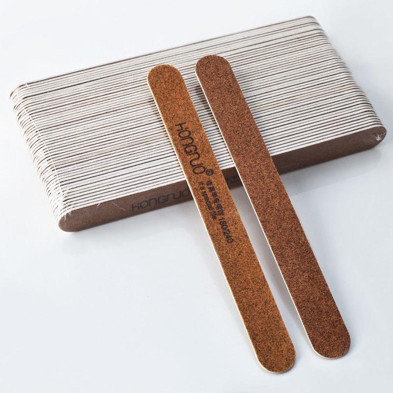 50 Ultra-Thin Nail Wood Sticks: Fine Grit 180/240 Polishing Files for Natural Nail Shaping
