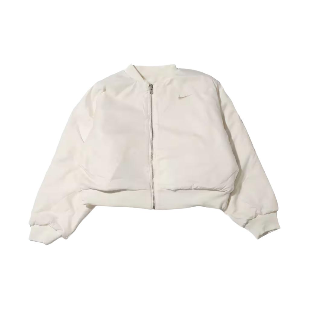 Nike Kurze Stehkragen Wendbare Lässige Kunstpelzjacke Damen Oberbekleidung Weiß FB8693-133
