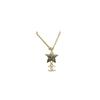 Black And Gold Star Pendant Classic Double C Necklace Women Necklace ABC677-B15371-NU451