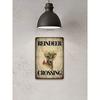 Reindeer Tin Metal Sign Vintage Wildlife Wall Art Rustic Decor