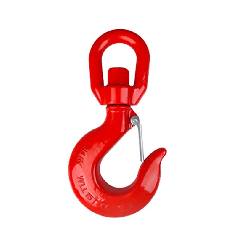 Alloy Steel Swivel Lifting Hook with Bearing & Anti-Detachment Chain Rigging