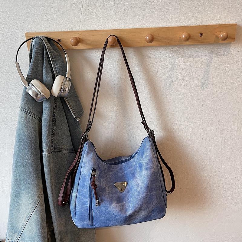 

Сумка-тоут для поездок на работу большой вместимости новый универсальный повседневный рюкзак модная контрастная сумка через плечо мессенджер синий