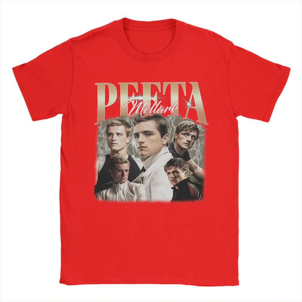 Peeta Mellark Limited s Vintage Star Collage Tshirt Classic Movie Hunger Games Tees Unique Cotton O Neck Short Sleeve Shirt