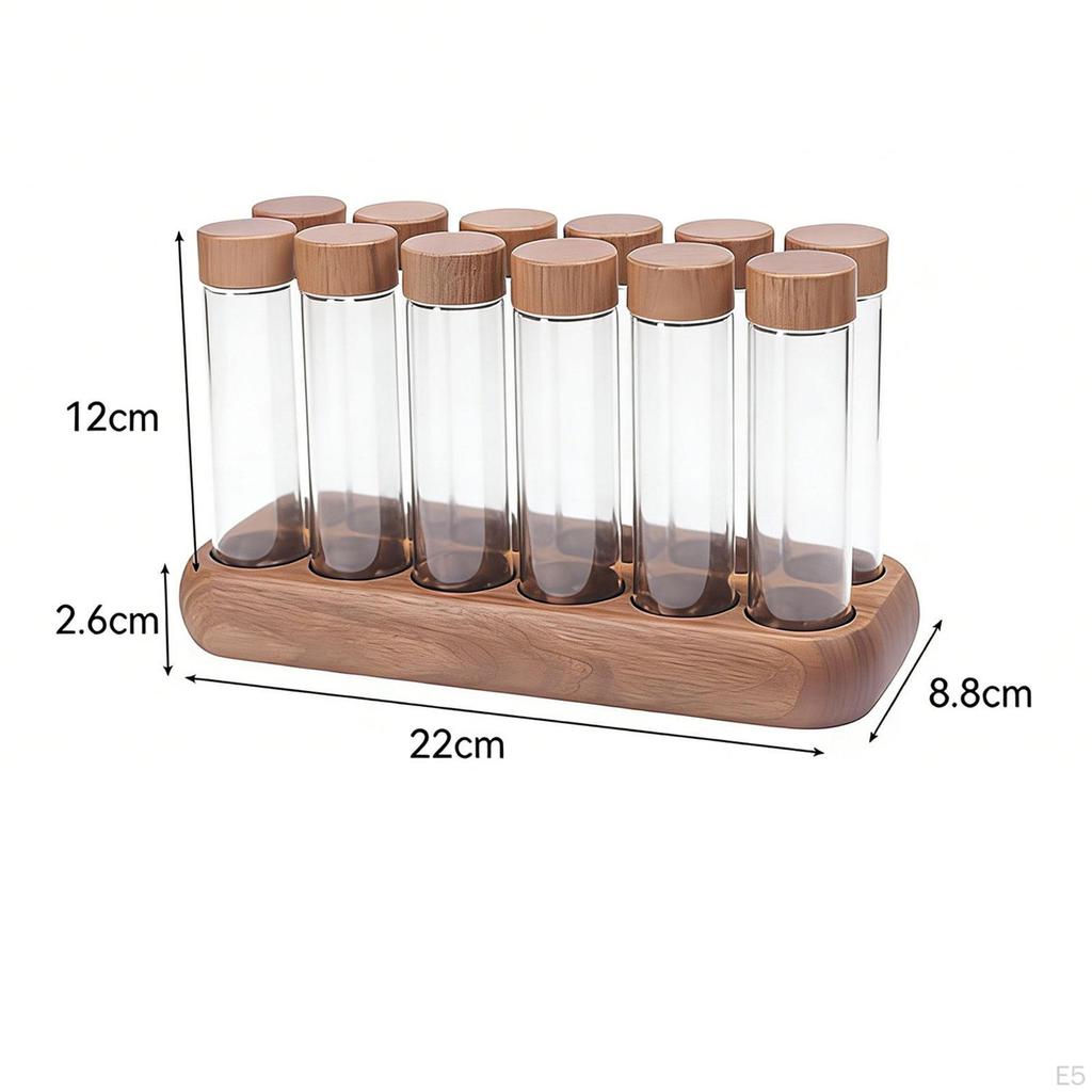 Single Dose Coffee Bean Storage Tubes Container 12 with Sealed Lid Dustproof