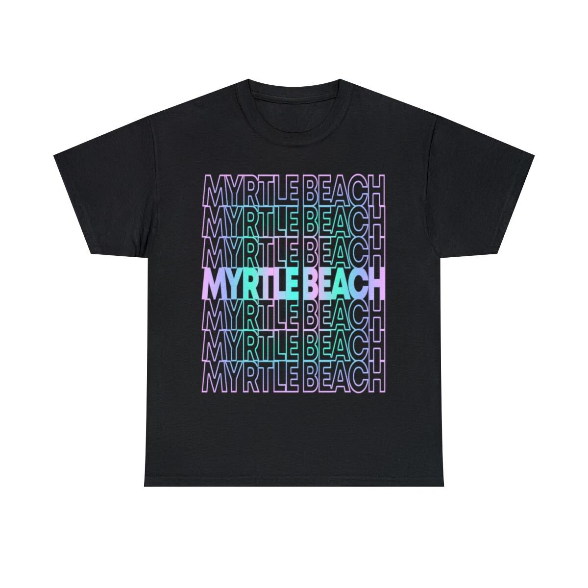 Retro Myrtle Beach South Carolina Graphic Tee Shirt, S-5XL 3XL