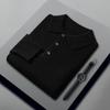 Men's Wool Cashmere Sweater - Long Sleeve Turn-Down Polo Collar Pullover for Autumn/Winter