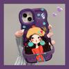 Applicable to Apple 16promax mobile phone case iphone17 transparent 15 silicone 13 bracket 11 graffiti girl 14 outer