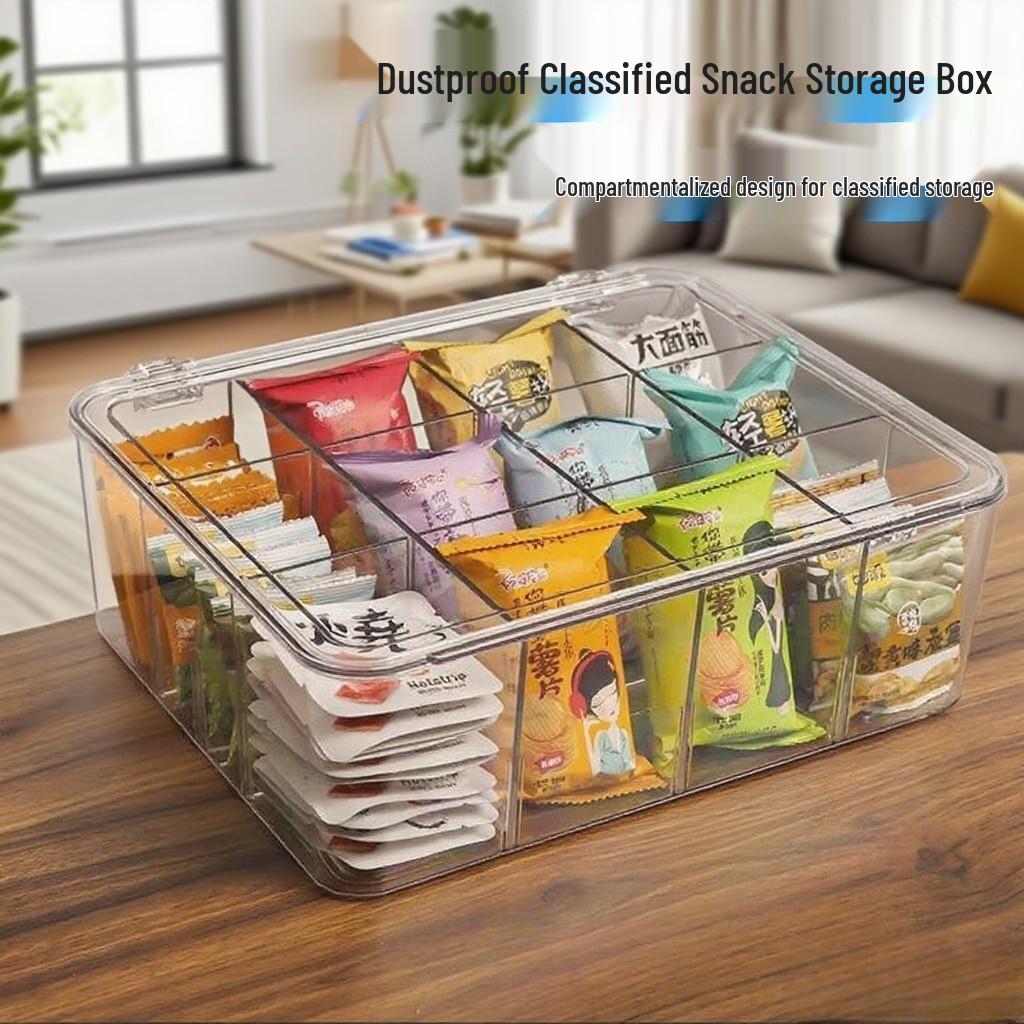 Transparente Acryl-Aufbewahrungsbox für Snacks und Kleinkram