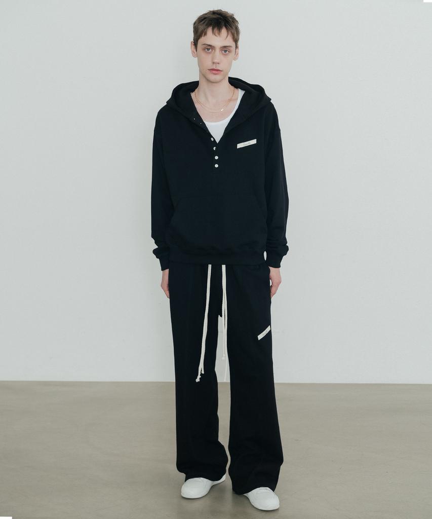 Tailor Cotton Sweat Hoodie Black