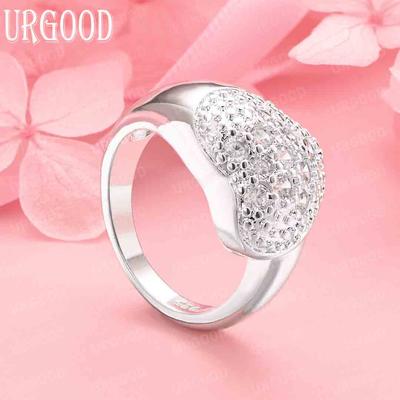 925 Sterling Silver Fashion Jewelry Wedding Heart AAA Zircon Ring