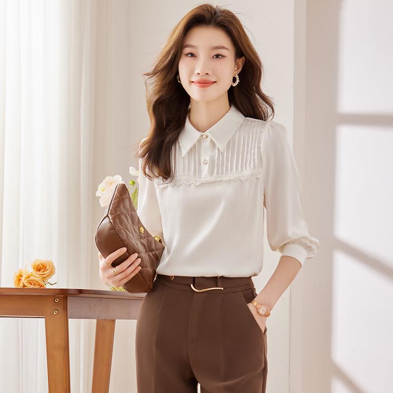 Женская белая профессиональная рубашка в французском стиле Teloroman All Sizes