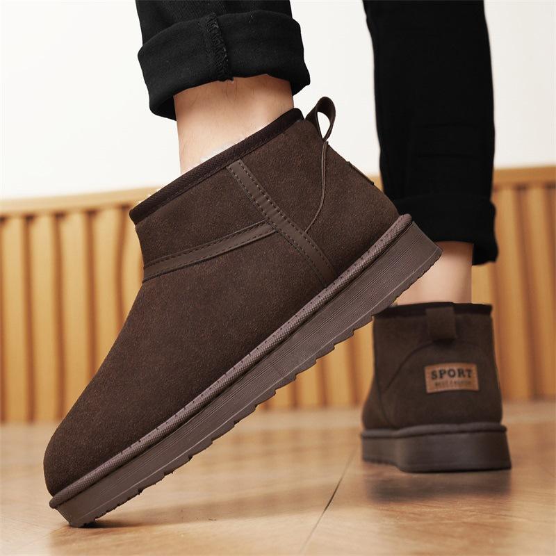 New Large Size Winter Snow Boots Platform Short Boots Casual Outdoor Versatile Warm Men's Shoes