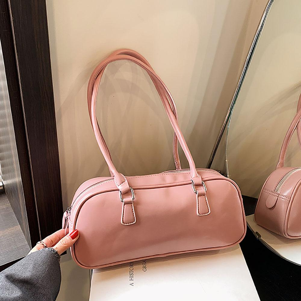Retro Commuter Shoulder Bag Women's  New High Quality Soft Leather Underarm Bags Elegant Red Bride Bag Wedding Handbags