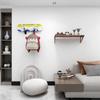 Wall-mounted Display Rack for Skateboards with Storage Hooks 2PCS