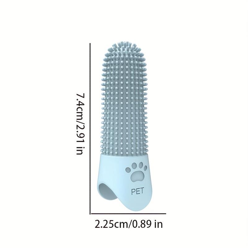 3pcs Silicone Pet Toothbrushes, Soft Bristle, 360° Full-Head Design for Plaque Prevention, with Finger Covers, Material, for Dogs and Cats