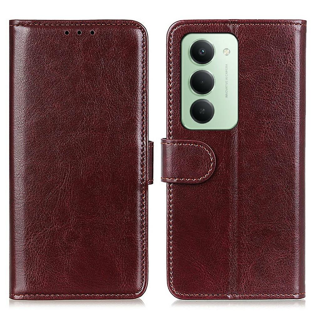 For Xiaomi Redmi 15 4G (EU) (171mm) Case Crazy Horse Texture PU Leather Phone Stand Cover