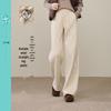 ESE-Y Women's Acetate Wool Fleece-Lined Straight-Leg Pants