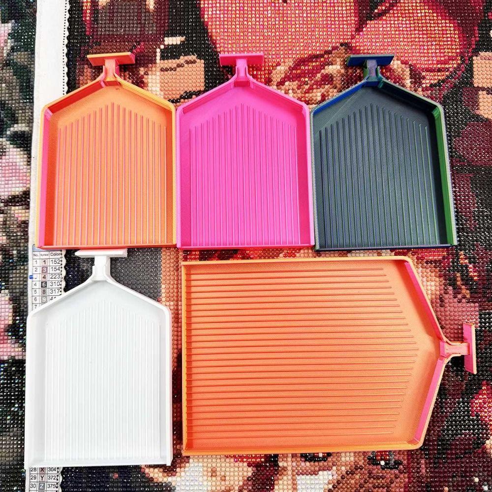 DIY Craft Diamond Painting Trays with Lids Embroidery Plastic Diamond Painting Accessories Multi-Color Beading Plates