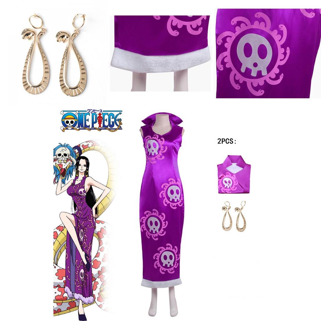 Boa Hancock Cosplay-Kostümkleid mit exquisiten Details und strukturierter Optik